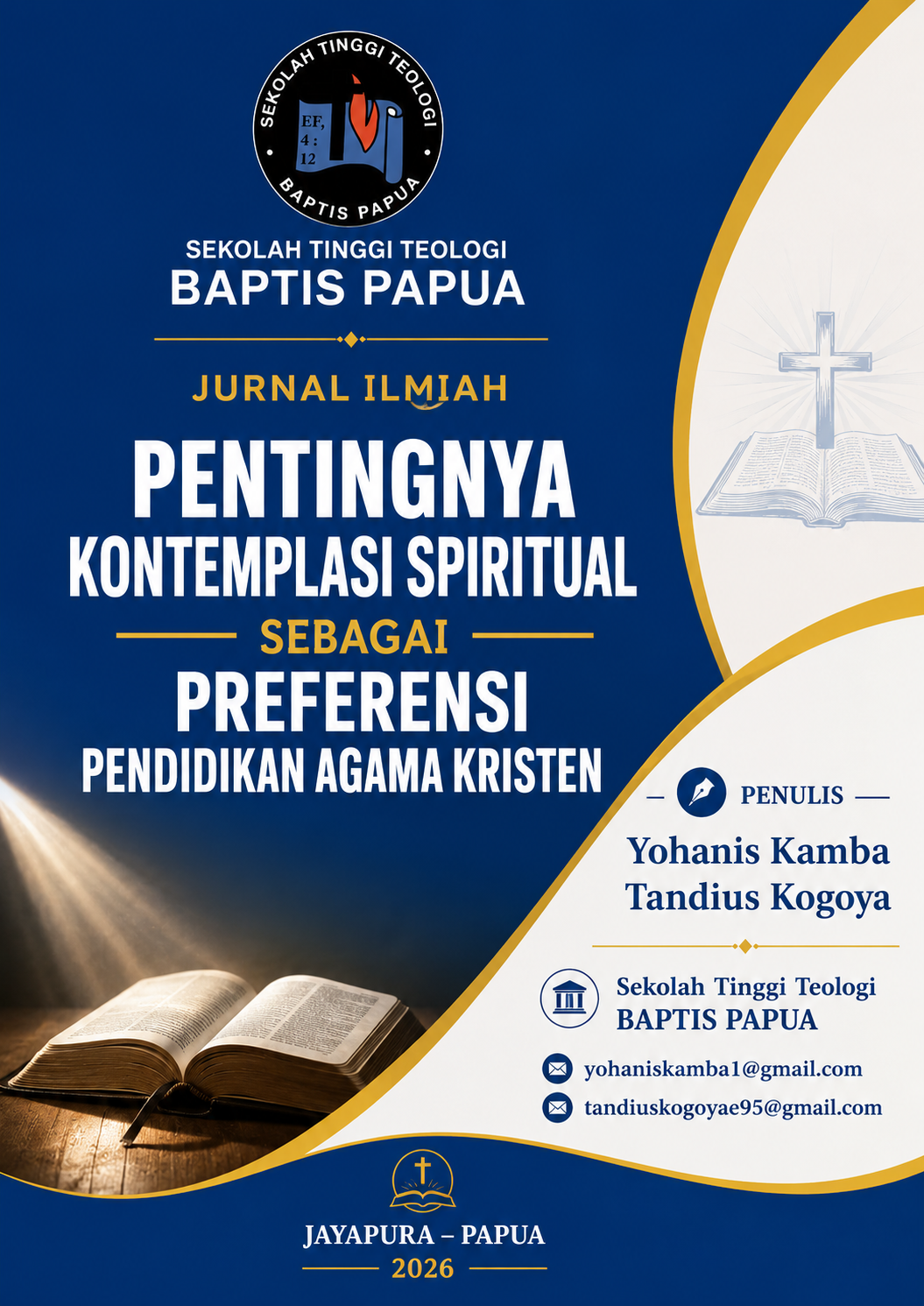 Pentingnya Kontemplasi Spiritual Sebagai Preferensi Pendidikan Agama Kristen