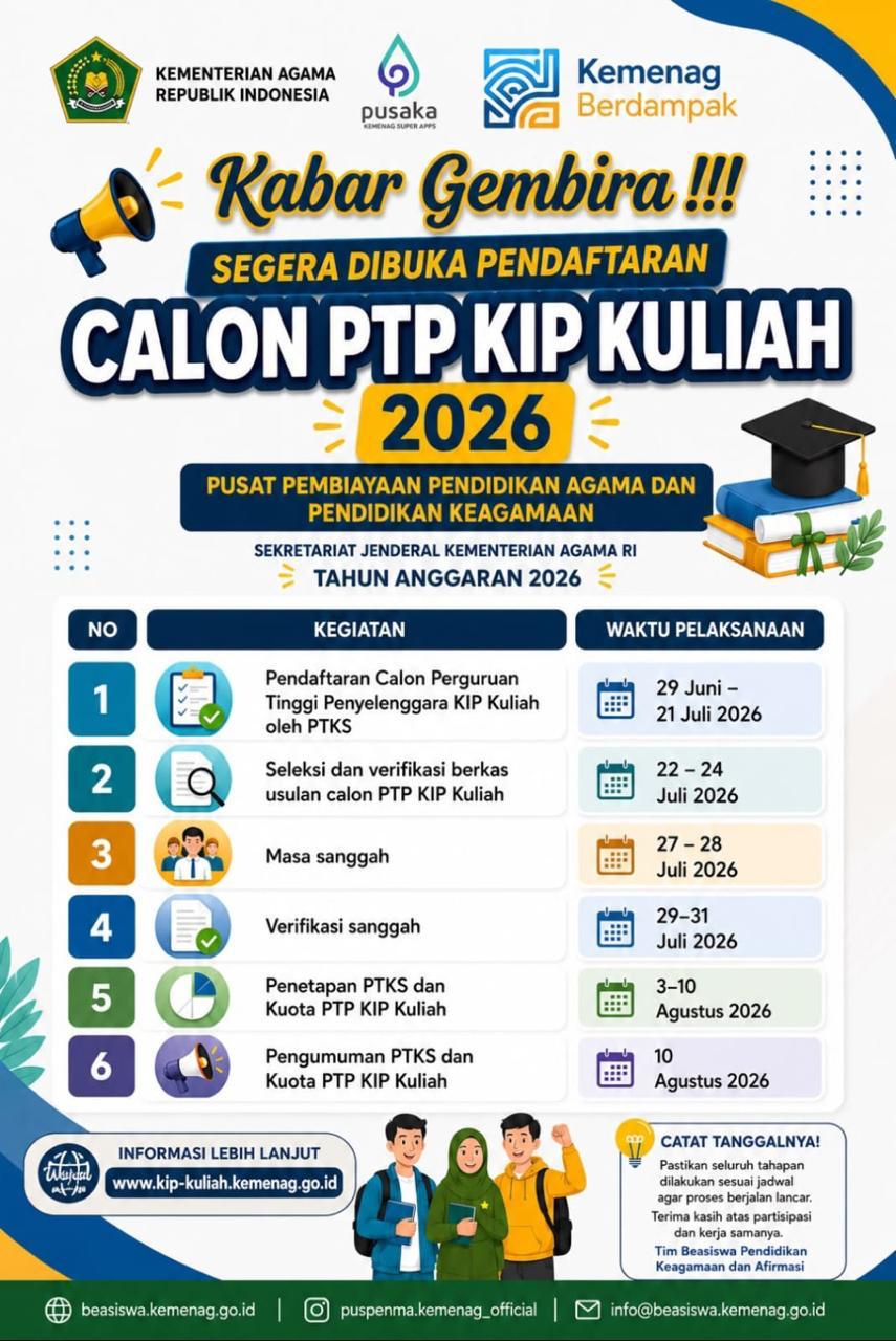 INFORMASI BEASISWA PENDIDIKAN AGAMA KRISTEN DARI KEMENTRIAN AGAMA KRISTEN INDONESIA